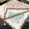 Brand Silk Scarves Horse Head Printed Twill Silk Scarf Women Shawls Luxury Design Hijab Fashion Square Curled Scarf Neckerchief