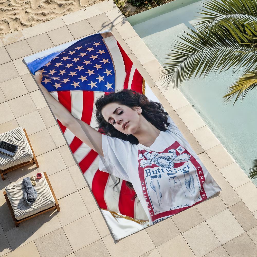 Sänger L-Lana Del R-Rey Handtuch Trocknen Badetuch Anwendbar Für Leichtes Schwimmen Camping Yoga Strand Aus