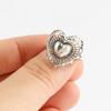 New Arrivals Open Run Heart Ring Cutout Kitsch Street Silver Ring