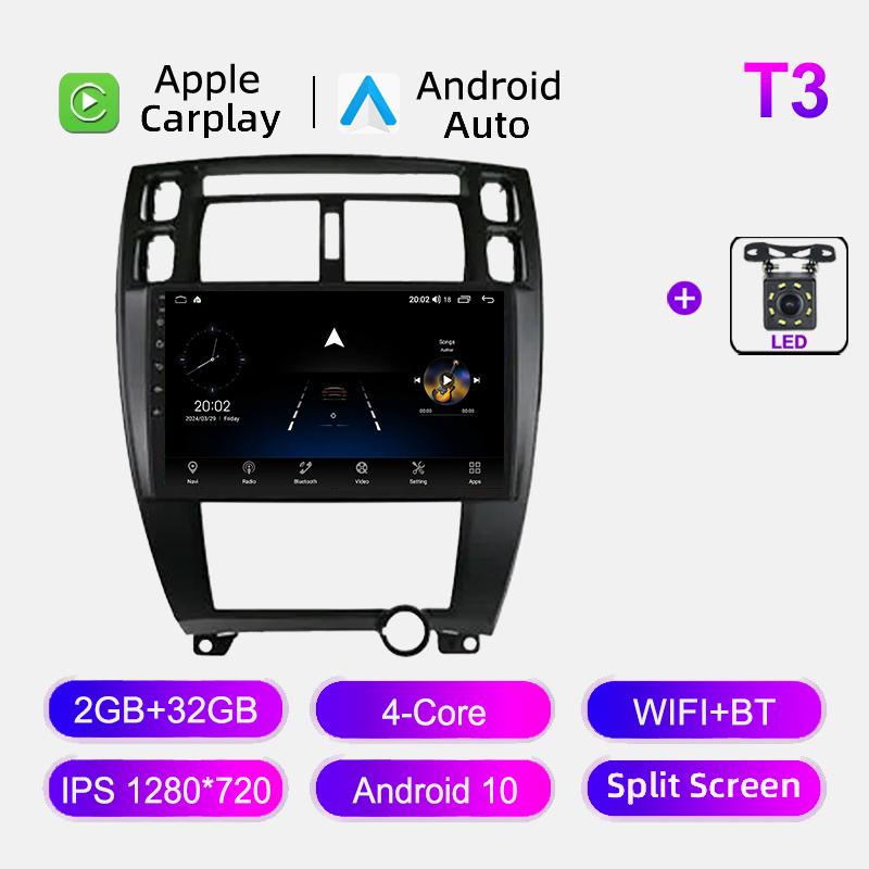 10 Inch For Hyundai Tucson 2006-2013 Car Radio Navigation GPS Stereo Auto 4G+Wifi Multimedia Video Player CarPlay Head Unit FM