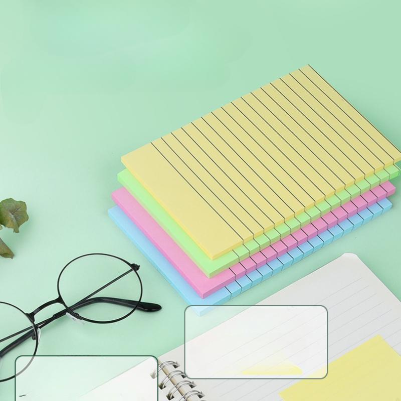 100/200 Pages of Horizontal Line Sticky Notes Paper Notebooks Large Student Office Sticky Notes Notebook Notes Article Summary