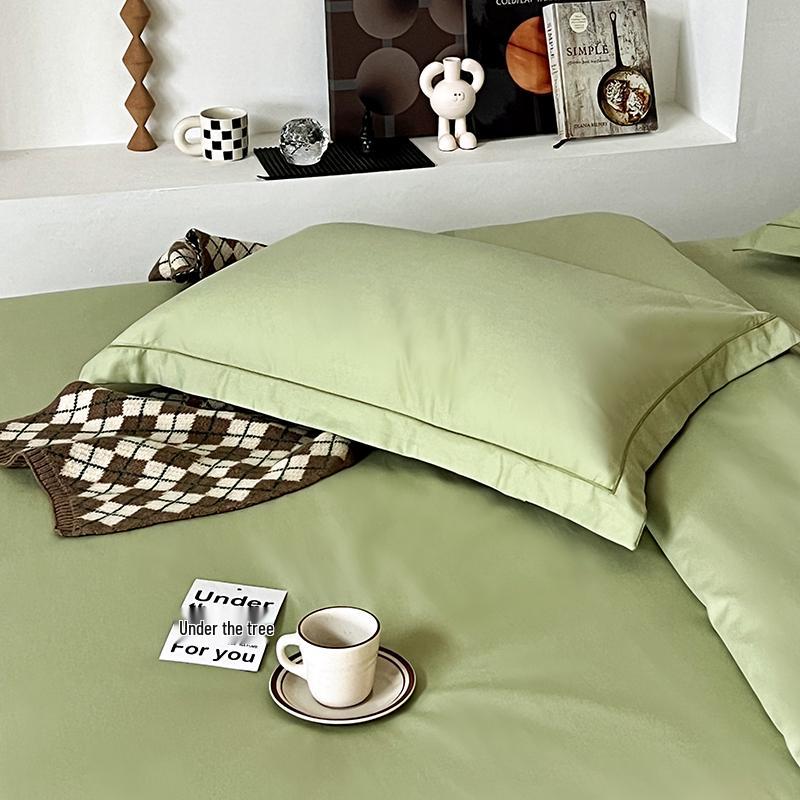 Five-Star Hotel Quality 100% Xinjiang Long-Staple Cotton Solid Color Pillowcase Set (Pair)