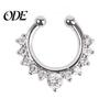 1 Pc U-shape Non Piercing Fake Clip On Septum Clicker Nose Ear Lip Ring Hoop