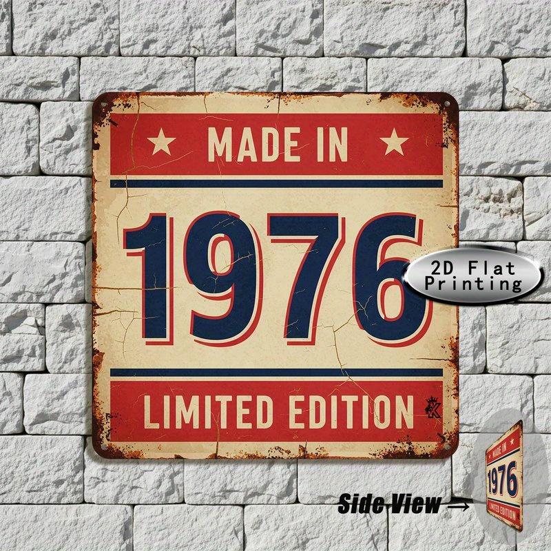 Vintage Made In Limited Edition Metal Tin Sign Retro Birthday Year Iron Painting Wall Art Rustic th Birthday Gift Decor