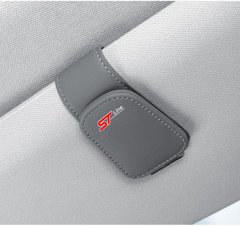 Car Sun Visor Glasses Clip Sunglasse Eyeglasses Holder For Ford ST Line F150 Ranger Fiesta Focus Transit Mustang Mondeo MK2 MK3