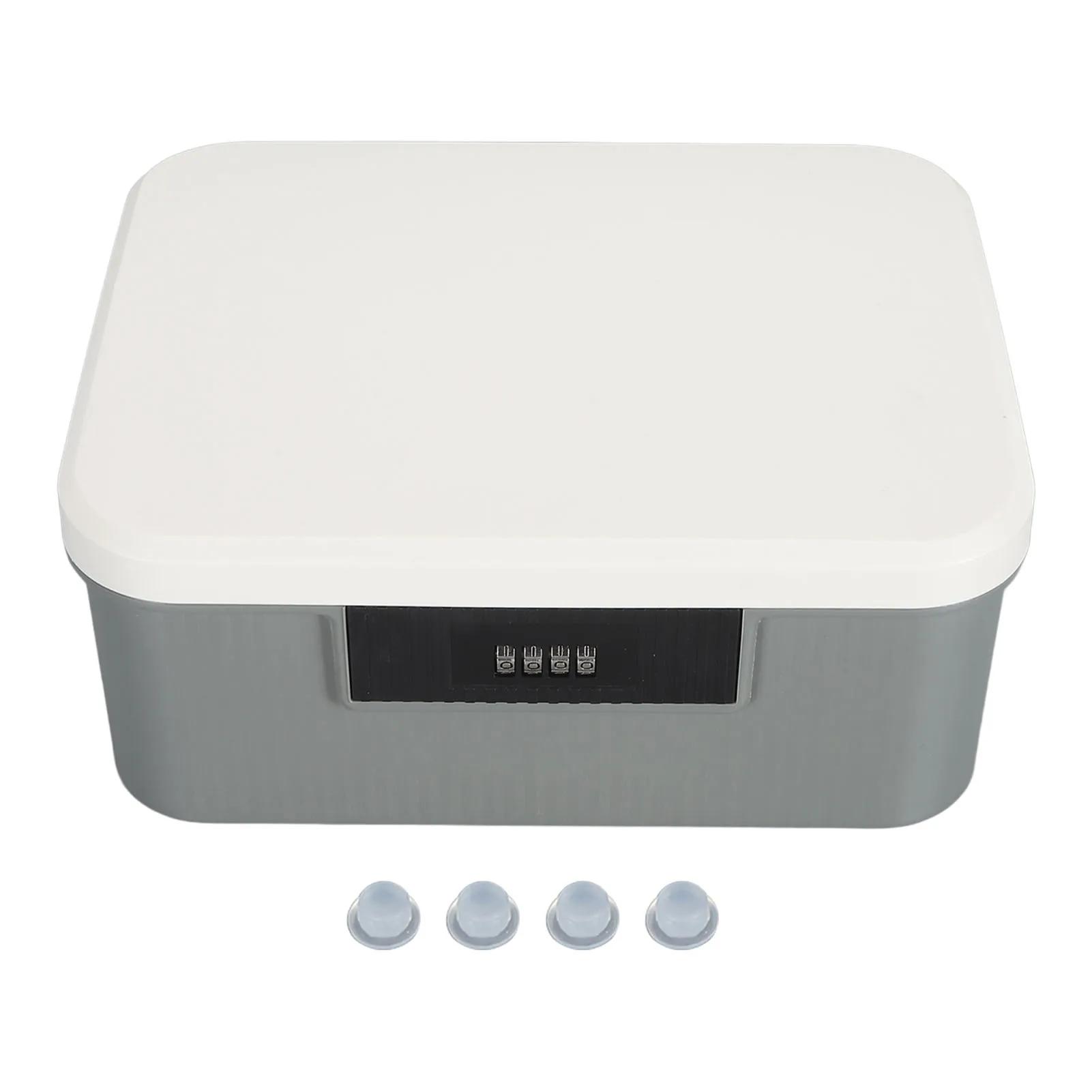 

9L Capacity Lockable Storage Trunk Lockable Storage Trunk for Files Document Organizer Double Layer Password Storage Locking Box серый