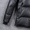 Wide Shoulder Thick Soft Men Genuine Cow Leather Duck Down Coat Removable Hood Warm Winter Jacket Cowhide Leather Men's Clothing