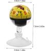Car Guide Ball Compass with Strong Suction Cup 2.83In Portable Vehicle Compass for Automotive Interior Navigation and Outdoor Use