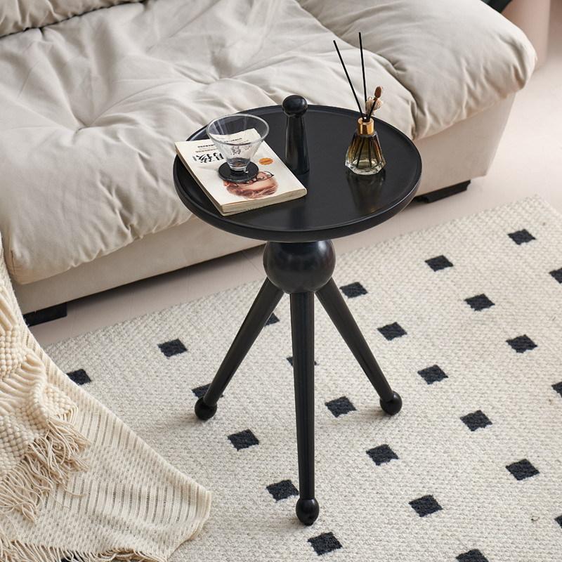 Solid Wood Coffee Table Living Room Sofa Small Side Table Modern Balcony Round Desks Nordic Simple Home Decoration Furniture