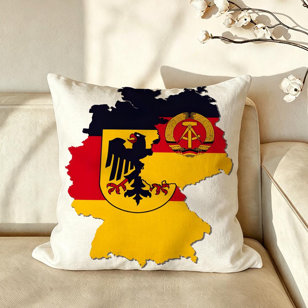 Art GGermany CCulture Series Cushion Cover Pillow Case Antidustmite Pillowcase Silky Short Plush Sofa Cushion Cover Hot