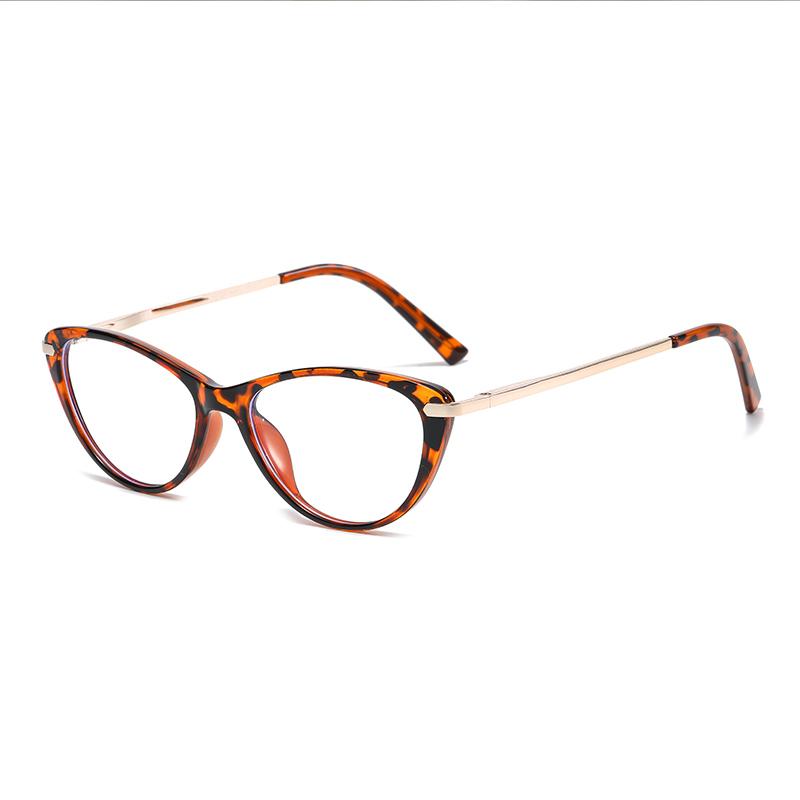Small Frame Blue Light Blocking Cat Eye Prescription Eyeglasses For The Nearsighted Student Short-sight Eyewear 0 -0.5 -0.75 To -4