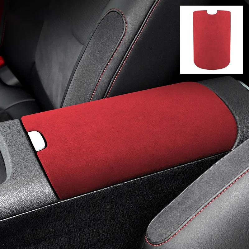 

Верхня кришка центрального підлокітника з замші, панель-оболонка для Mercedes Benz SMART Fortwo 1 BRABUS 1, аксесуари для інтер єру Benz SMART червоний