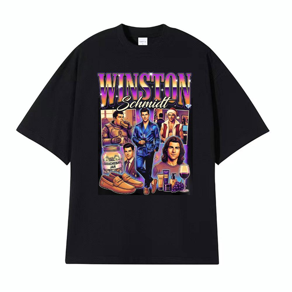 Winston Schmidt Max Greenfield 2026 Graphic Tshirt Men Women Gothic Hip Hop Fashion Tshirts High Quality Oversized TShirt Tops