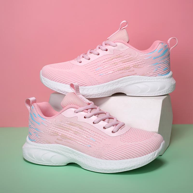 

Новые осенние удобные повседневные туфли на платформе с легкой сеткой, дышащие и простые однотонные женские кроссовки