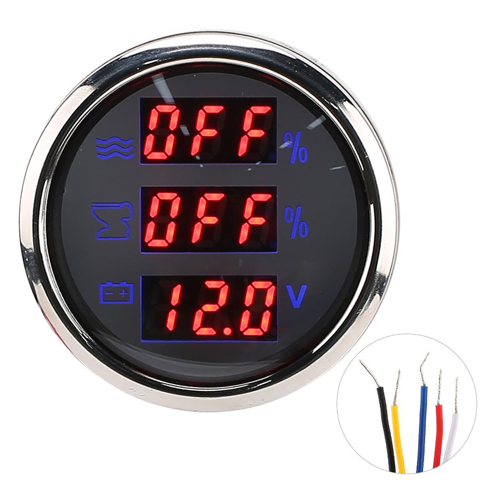 52MMCelsius2in 3‑In‑1 Water   Meter Sewage Gauge Voltage Instrument 0‑190 Ohm  EU Standard