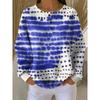 Women's Crew Neck Long Sleeve Waffle Knit Henley Top Loose Fit Casual Sweatshirt