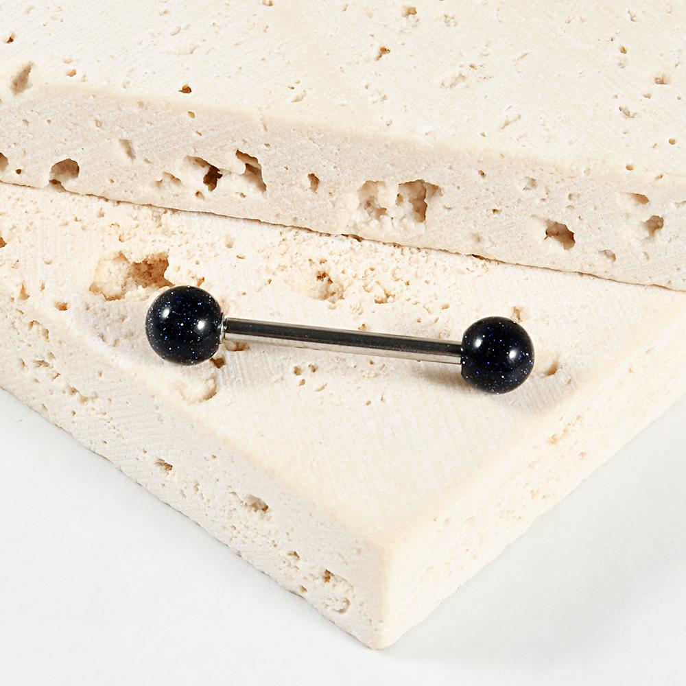 

1 шт. Круглое кольцо для языка из аметиста и тигрового глаза, 316L хирургическая сталь, панк штанга для языка, штанги-пусеты 14G, пирсинг языка, украшение для тела 1.6x16mm-1PC&Straight Barbell&Tongue Rings&Oral