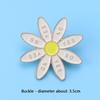 Daisy Flower Shoelace Buckle White Lightning Brooch Shoe Buckle Cute Lapel Button Enamel Pin for Girl Women Jewelry INS Gift 1pc