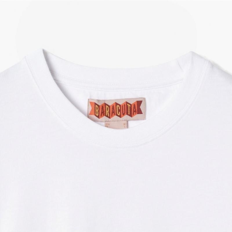 Baracuta Icon Logo Embroidered Tee White Cuf1m60000a00