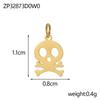 CARLIDANA Halloween Fun Party Accessories Charm Stainless Steel Pumpkin Skull Ghost Gold Plated Hat Titanium Steel Pendant