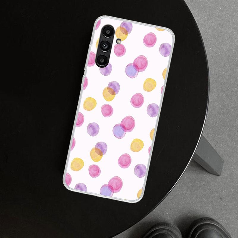Polka Dots Art Phone Case Cover for Samsung Galaxy A17 A16 A26 A36 A56 A57 A37 A15 A25 A35 A55 A14 A24 A34 A54 A13 A23 A33 A53 G