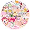 50 Pink Humorous Satirical Cartoon Images Graffiti Stickers Trolley Box Diary Waterproof Stickers