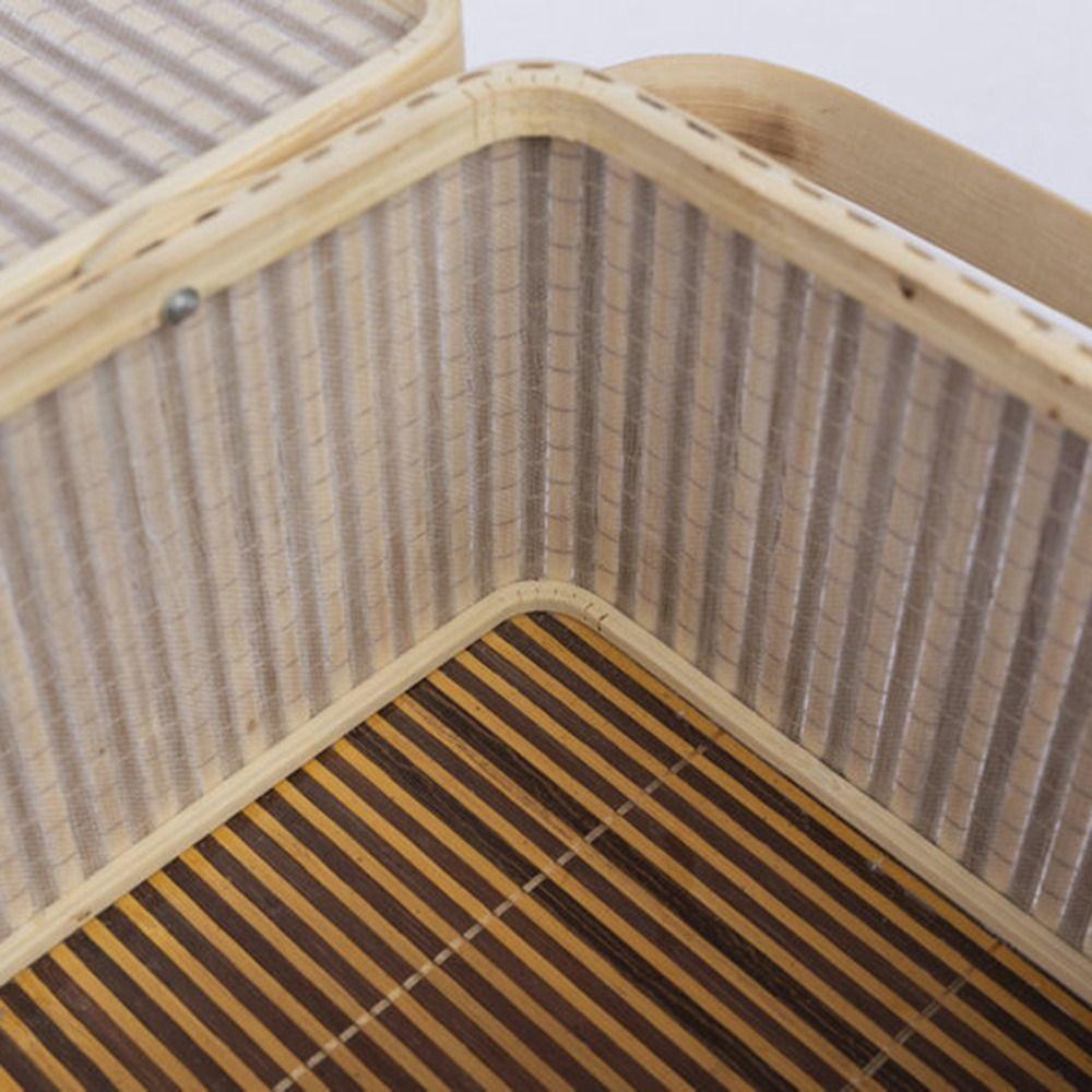 Festival Packaging Box Vintage Bamboo Basket Natural Chinese Style Moon Cake Box Weaved Elegant Picnic Basket New Year