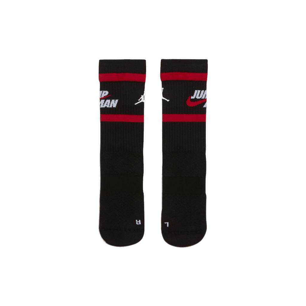 Air Jordan Legacy Crew Contrasting Colors Logo Sports Training Mid Calf Socks One Pair Black Unisex DA2560-010