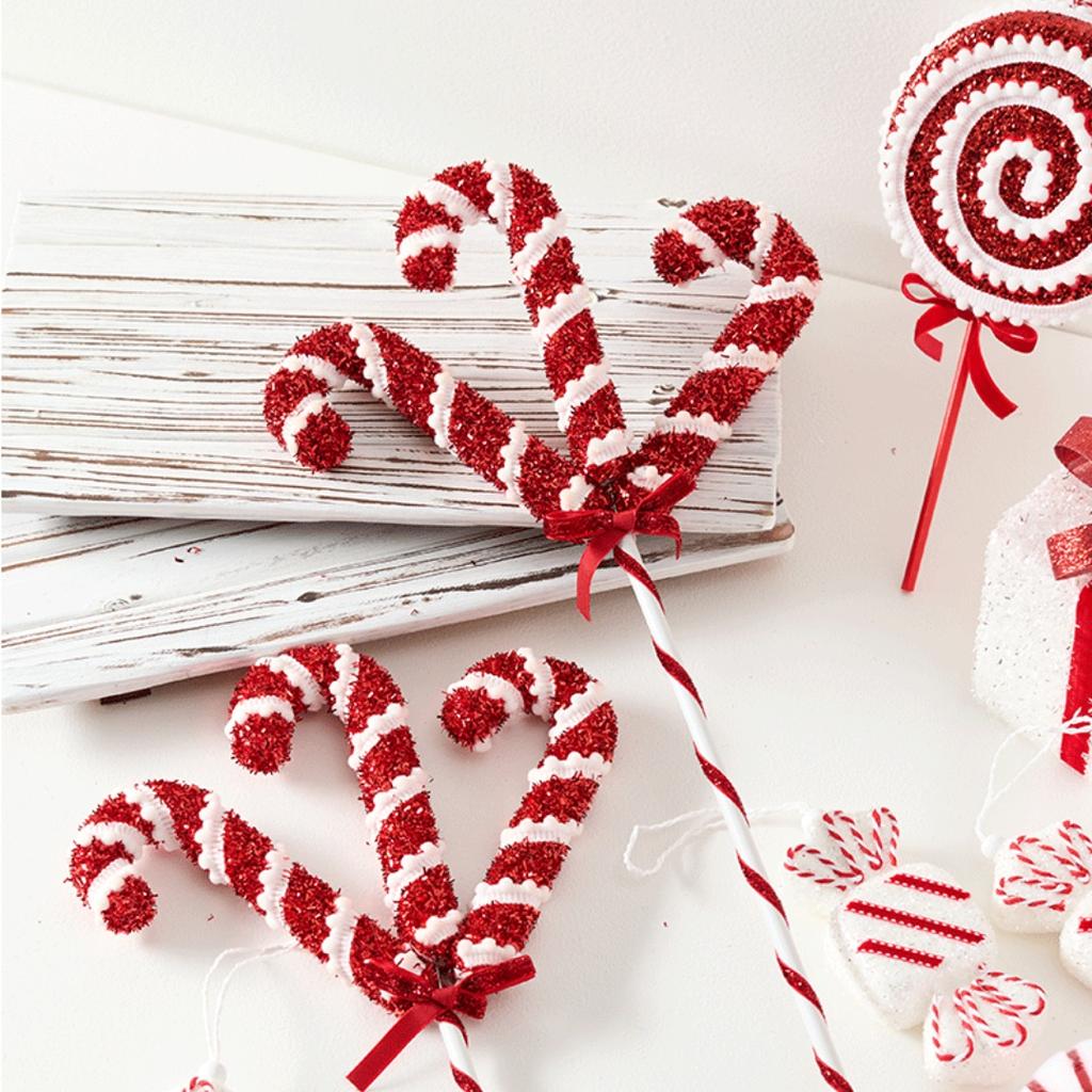 Candy Cane Christmas Tree Large Decoration Red White Velvet Lollipop Ball Pendant Luxury Hanging 2025 Xmas New Year Party Decors