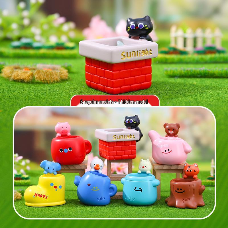 Qingqiu Nine-Tailed Fox Blind Box Figurine - Trendy New Year Gift & Desktop Decoration