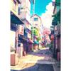 Japanese City Street Canvas Wall Art Anime Scenery Print Aesthetic Japan Town Landscape Poster Tokyo Cityscape Canvas Painting
