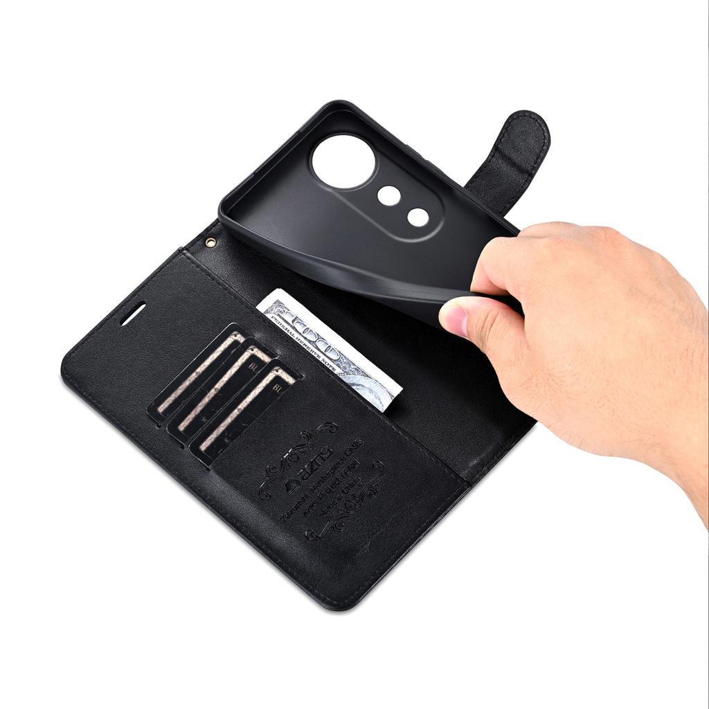 AZNS For vivo S19 5G Case Wallet PU Leather Phone Cover Full Protection -  Black