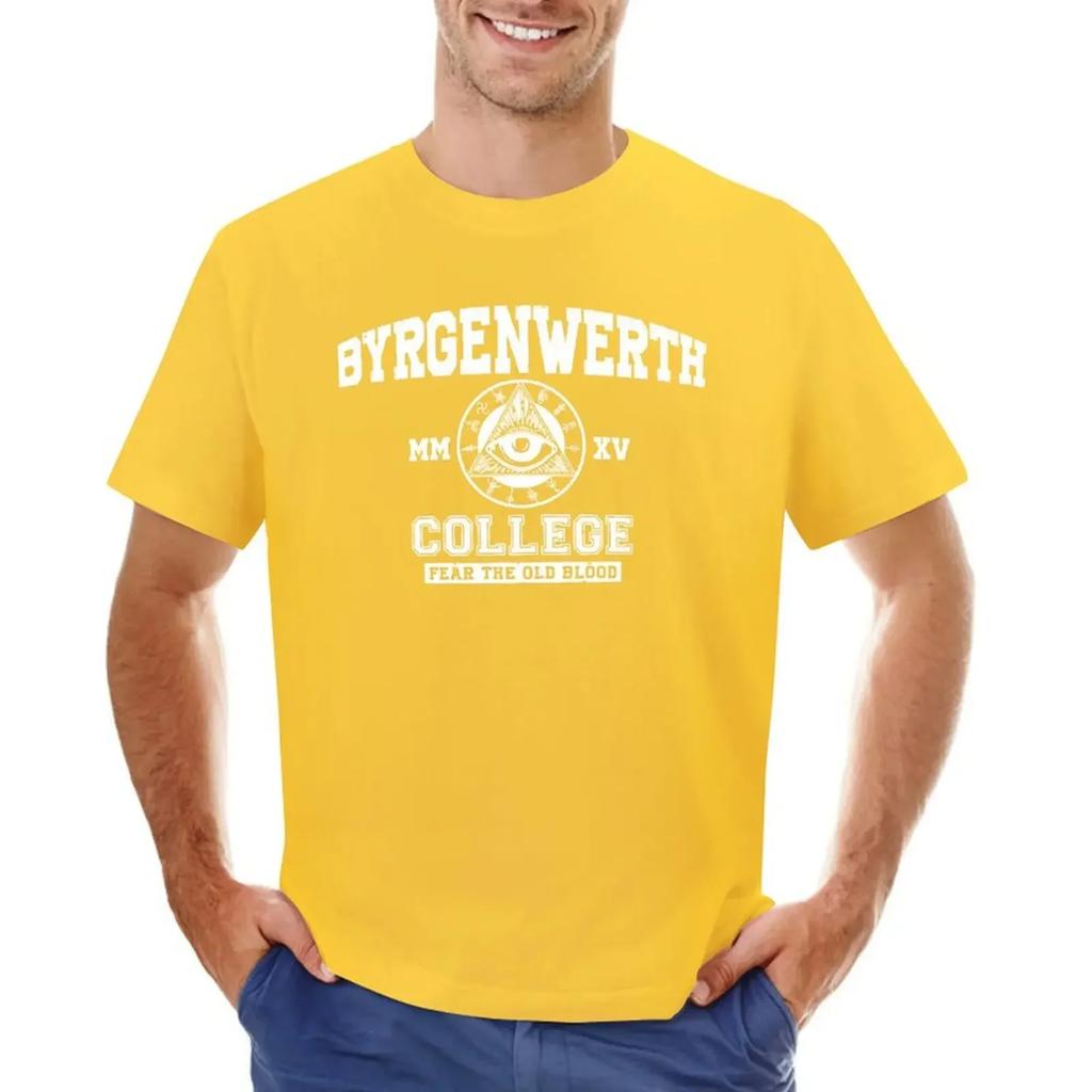 Byrgenwerth College (White Text) T-shirt customs korean fashion oversized t shirt