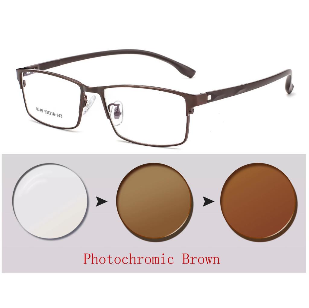 New Myopia Photochromic Sunglasses Fashion Chameleon Gray Lens Metal Legs With Degrees +1 to +3