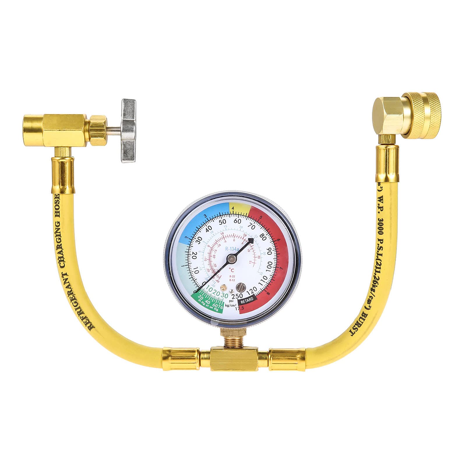 

HZ-MONSTAR R134a Air Conditioner Gas Charger Kit, Tap Valve, Quick Coupler, Hose, Large Size