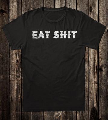 Tee T Shirt 100% Cotton Funny Novelty Biker Motorcycle Chopper Eat SH*T