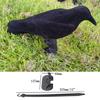 Garden Flocked Hard Plastic Jet Black Crow Decoy Hunting Shooting Full Body Feet