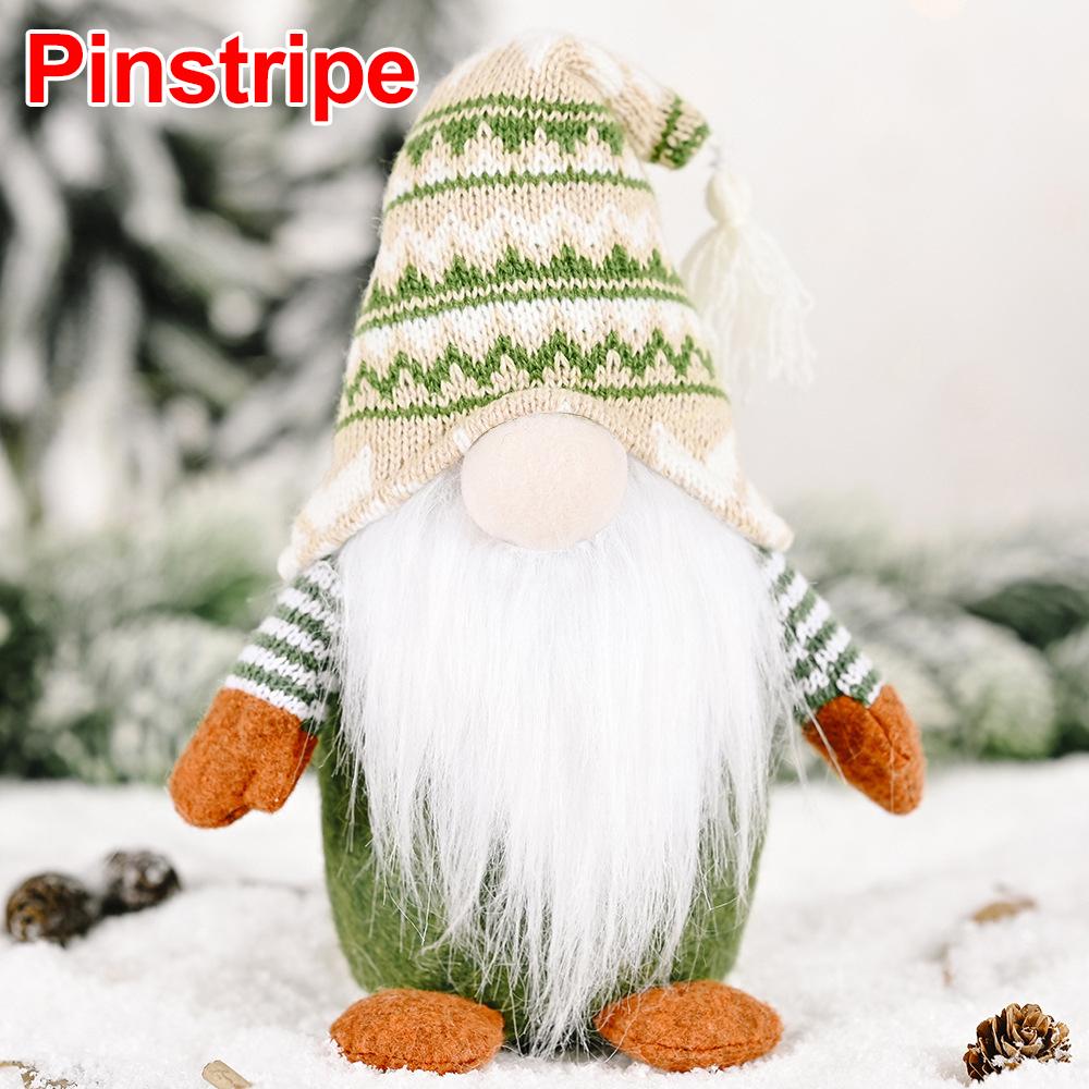 

2025 новая рождественская безликая кукла эльф фигурка зеленое украшение стиль скандинавский орнамент рудольф настольное украшение небольшой подарок