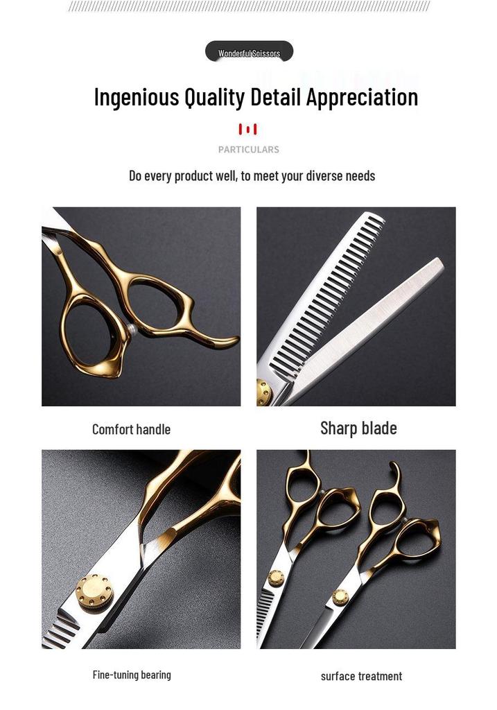 6-Inch Professional Hairdressing Scissors & Thinning Shears Set