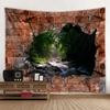 3D Stone Wall Dinosaur Landscape Tapestry Wall Hanging Cartoon Home Decoration Background Cloth Dormitory Living Room Bedroom