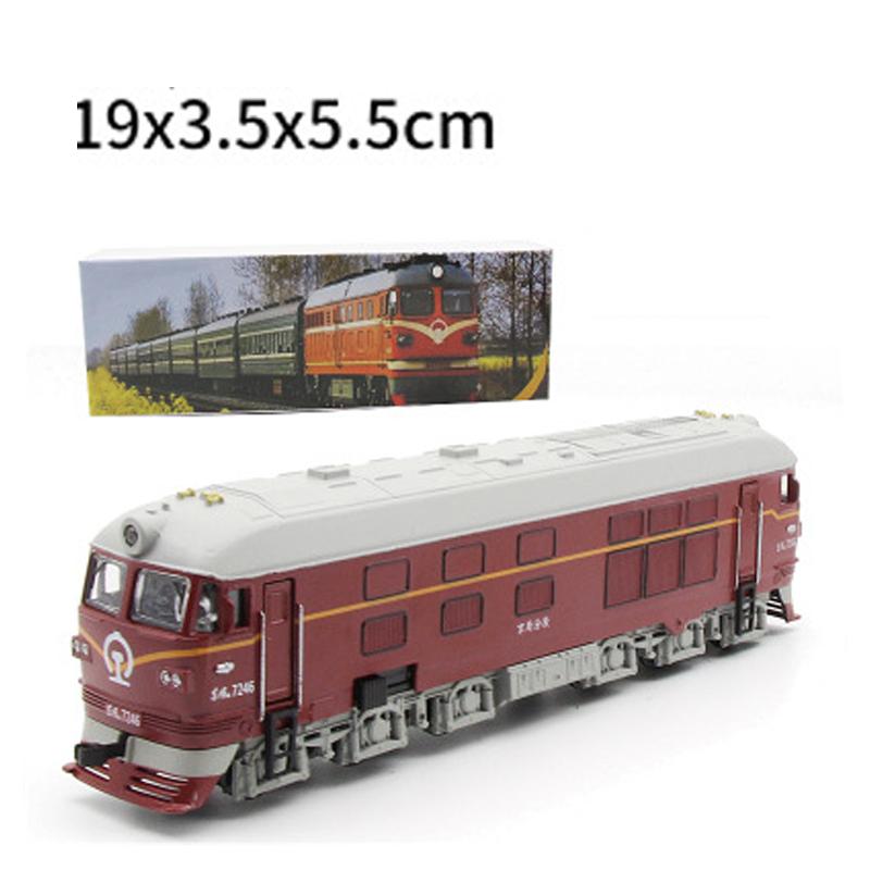 

Модель локомотива из сплава с акустооптическим рикошетом, классическая зеленая кожаная модель поезда, детская игрушечная машинка в подарок красный