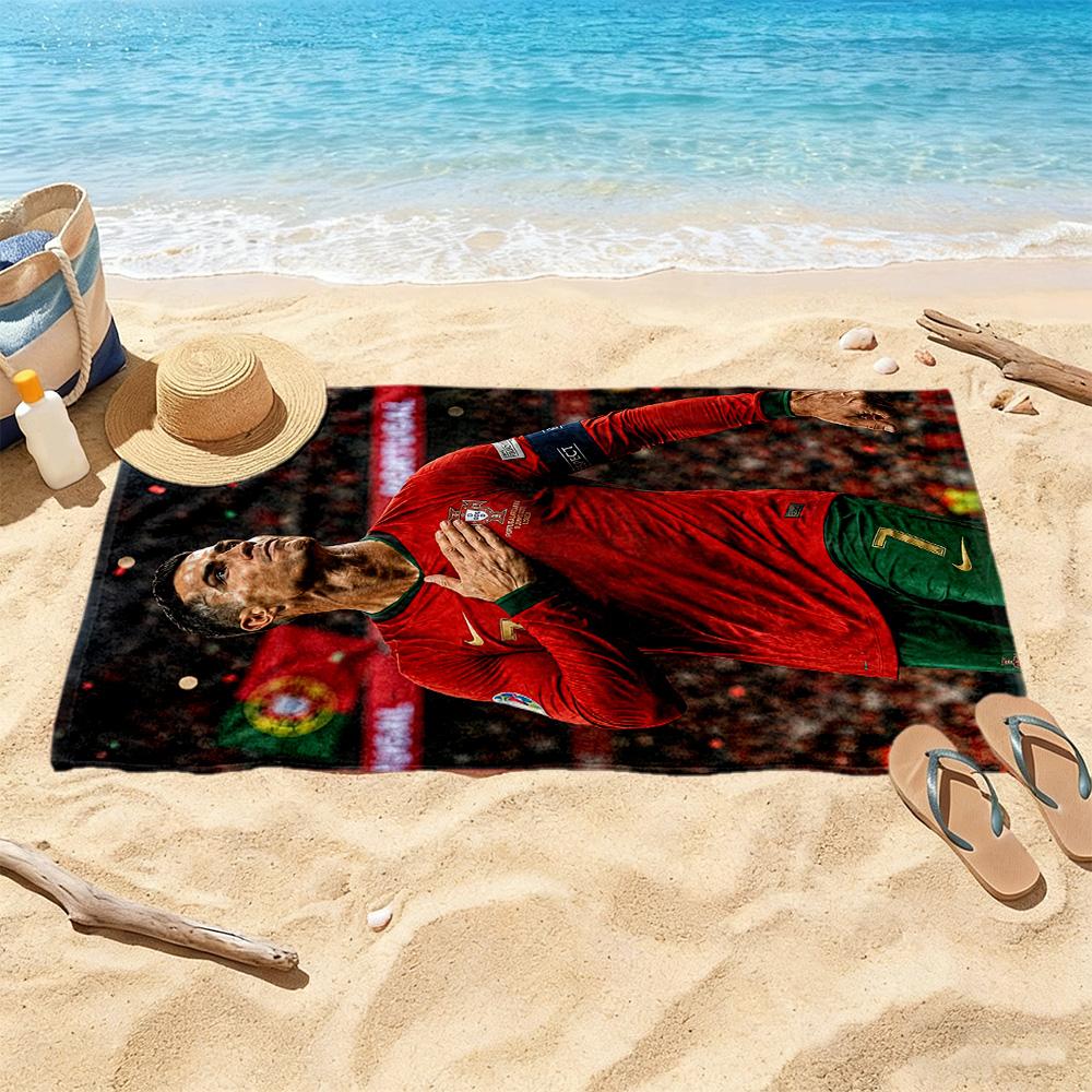 Cristiano Ronaldo Beach Towel High Absorbency Quickdry Comfortable Lightweight Portable For Swimmingbeachcamping Travel Beach Accessoriesgym