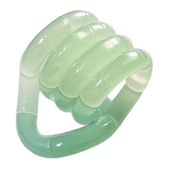 1/6Pcs Glow-in-the-dark Plastic Twisted Toy Stress Relief Focus Hand Finger Flexibility Training Portable Travel Educational Twisting Loop Fidget Toy