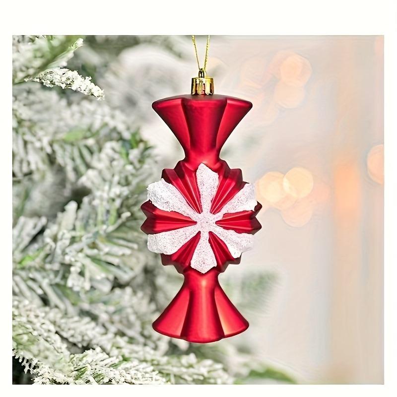 78pcs Christmas Ball Mix Decoration Set Shatterproof Plastic Painted Christmas Hat Cane Christmas Elements Hanging Xmas Ornament