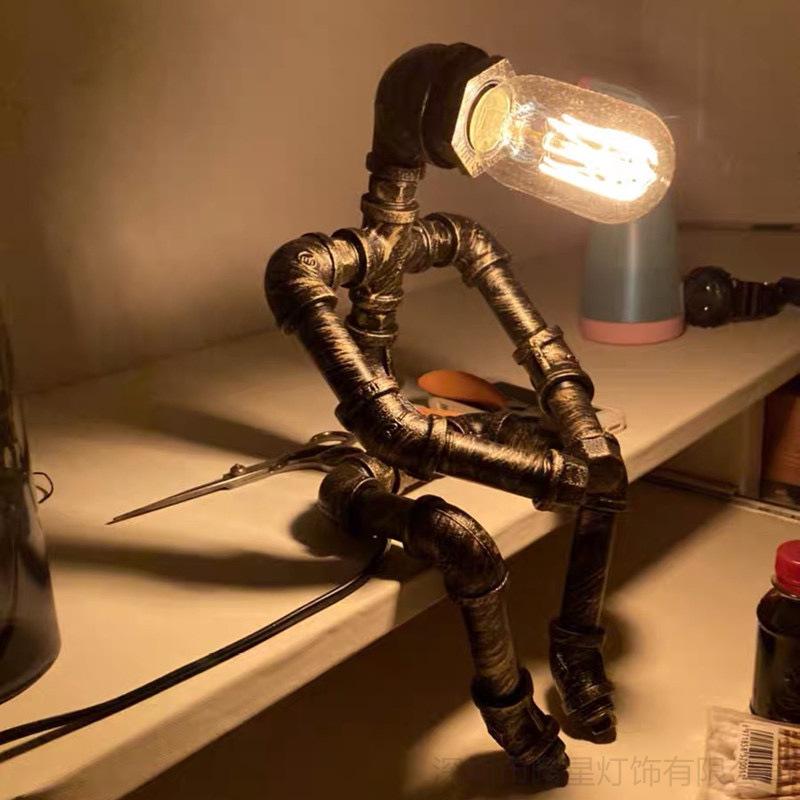 Modern Industrial Retro Iron Table Lamp E27 Living Room Restaurant Bar Loft Cafe