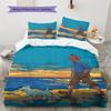 Tintin Fuego Rápido Juego de Ropa de Cama Colcha Funda de Colcha Funda de Almohada Decoración del Hogar Regalo de Cumpleaños (1 * funda nórdica + 2 * fundas de almohada, sin núcleo)