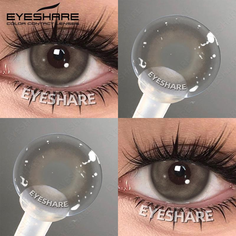 1 Pair Color Contact Eye Color Lenses Makeup Natural Black Lens Cosmetics Gray Eye Lenses Makeup Blue Beauty Contacts 0