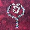 Mystic Topaz 925 Solid Sterling Silver Necklace, Handmade Gemstone Jewelry Necklace, For Memorial Day