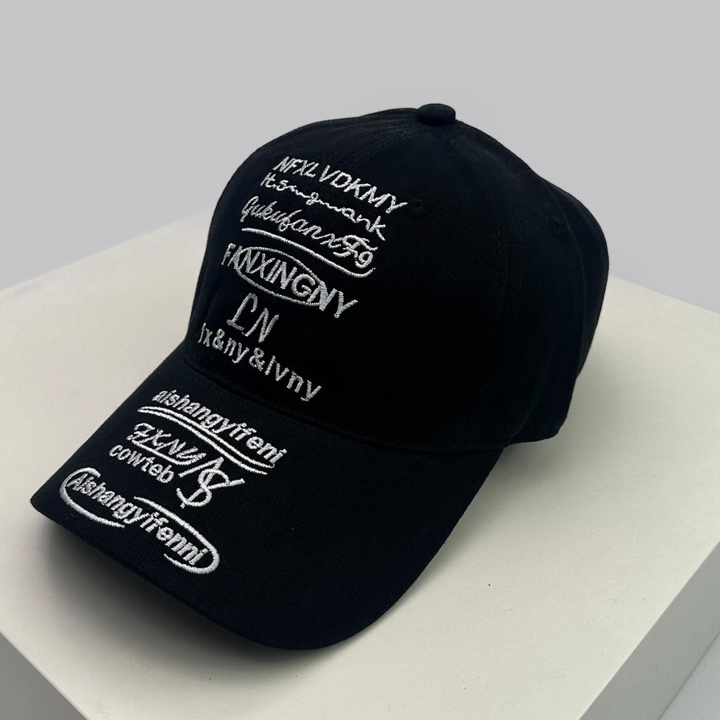 And Women Niche Style Design Style Letter Print Embroidery Baseball Caps Sun Protection Street Style All-Match Personalized Peaked Hats Fashion