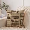 Federa Cuscino Giornale Retro Americana Decorazione Casa Coperta per Divano Letto Auto Decorazione Stanza Idea Regalo